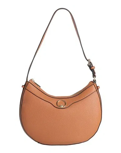 Pollini Woman Shoulder Bag Brown Size - Textile Fibers