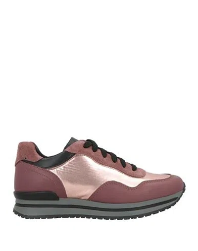 Pollini Woman Sneakers Antique Rose Size 7 Synthetic Material, Textile Fibers In Multi