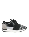 Pollini Woman Sneakers Black Size 6 Leather, Synthetisches Material In Black
