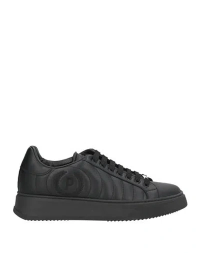 Pollini Woman Sneakers Black Size 8 Leather