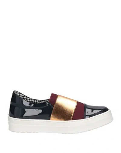 Pollini Woman Sneakers Navy Size 7 Leather