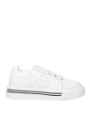 Pollini Woman Sneakers White Size 8 Leather In White