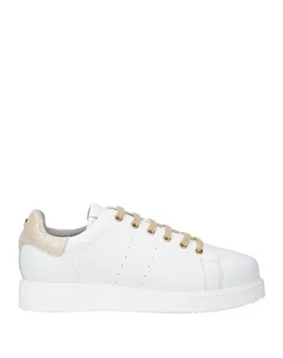 Pollini Woman Sneakers White Size 8 Leather In Black