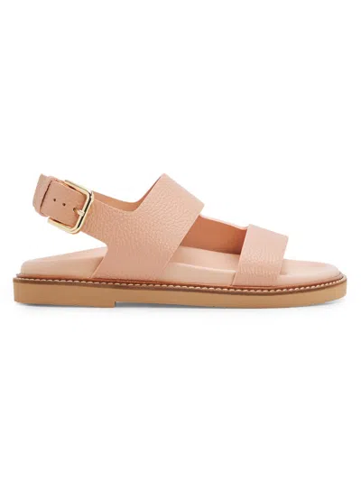 Pollini Women's Flow 40mm Leather Platform Sandals In Pink