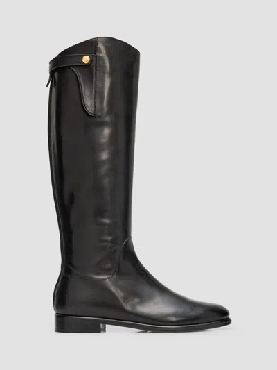 Pollini Women's Knee-high Leather Riding Boots In Black