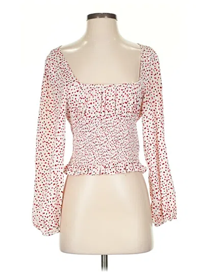 Pre-owned Polly 3/4 Sleeve Blouse In Red