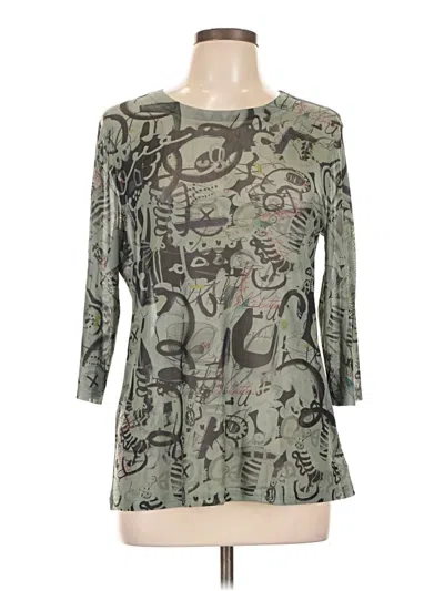 Pre-owned Polly 3/4 Sleeve T-shirt In Green
