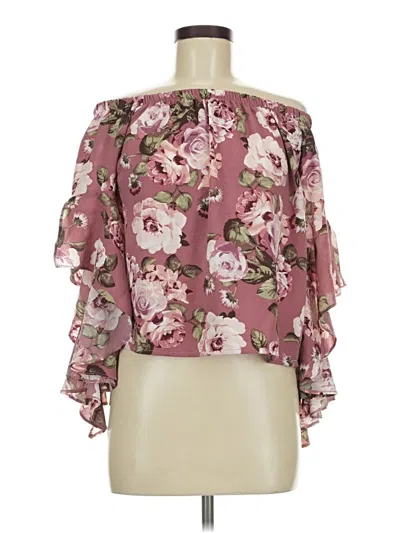 Pre-owned Polly & Esther 3/4 Sleeve Blouse In Pink