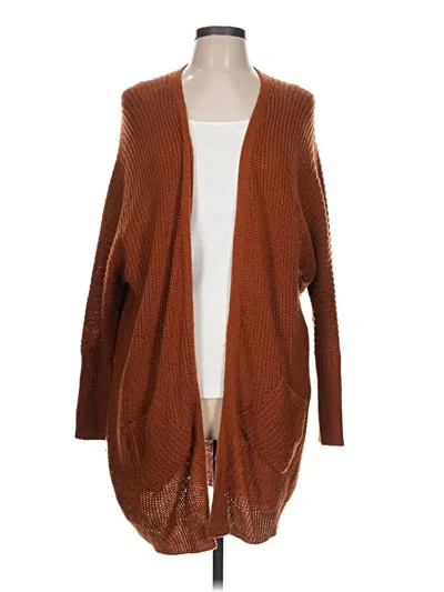 Pre-owned Polly & Esther Cardigan Sweater In Brown