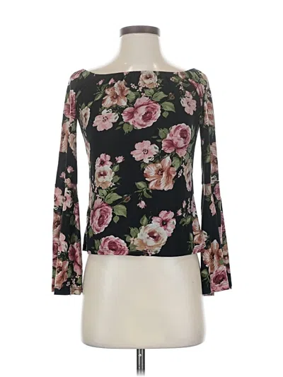 Pre-owned Polly & Esther Long Sleeve Blouse In Black