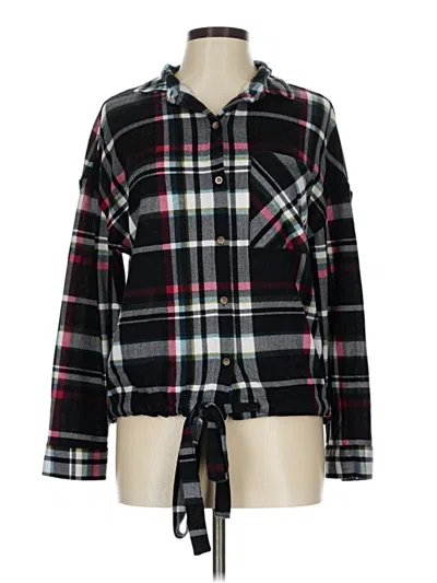 Pre-owned Polly & Esther Long Sleeve Blouse In Black