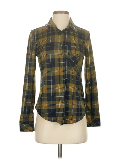 Pre-owned Polly & Esther Long Sleeve Blouse In Green