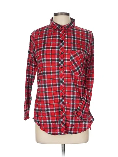Pre-owned Polly & Esther Long Sleeve Blouse In Red