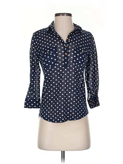 Pre-owned Polly & Esther Long Sleeve Polo Shirt In Blue