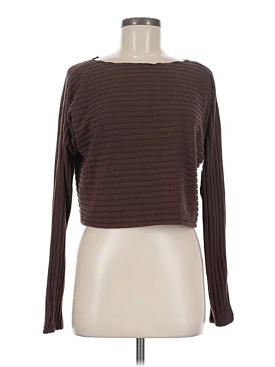 Pre-owned Polly & Esther Pullover Sweater In Brown