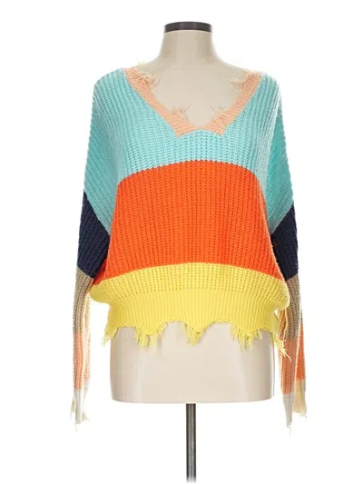 Pre-owned Polly & Esther Pullover Sweater In Orange