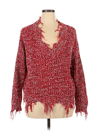 Pre-owned Polly & Esther Pullover Sweater In Red