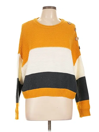 Pre-owned Polly & Esther Pullover Sweater In Yellow