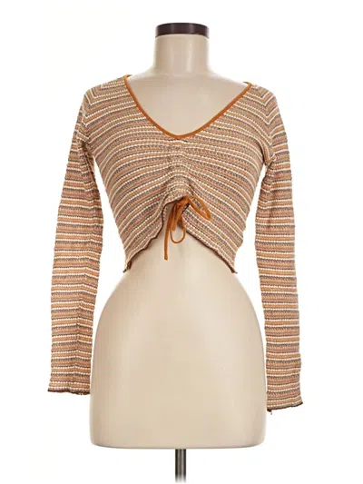 Pre-owned Polly Cardigan Sweater In Brown