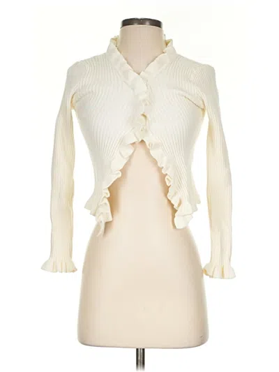 Pre-owned Polly Cardigan Sweater In Ivory
