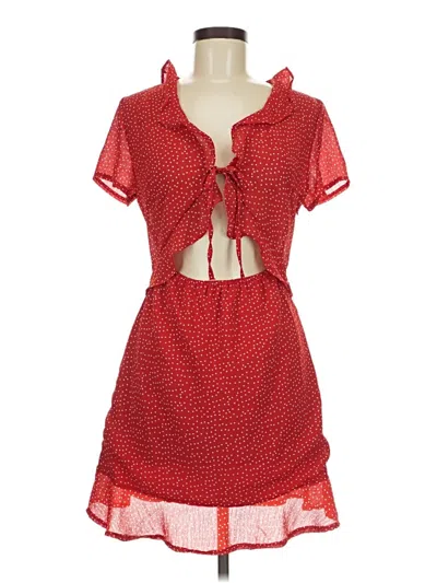 Pre-owned Polly Casual Dress In Red