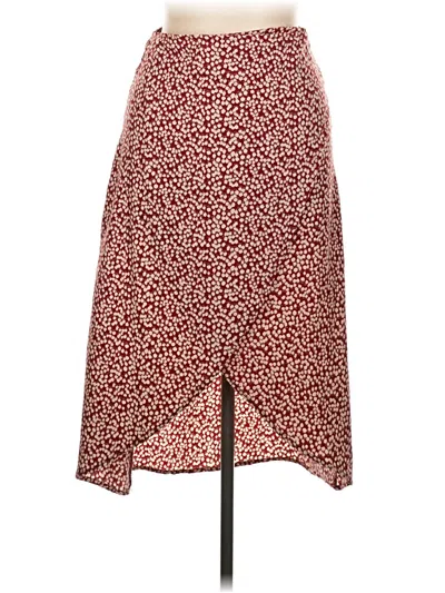 Pre-owned Polly Casual Skirt In Burgundy