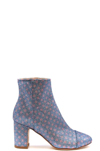 Polly Plume Booties In Blue