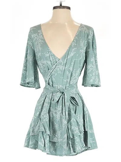 Pre-owned Polly Romper In Blue