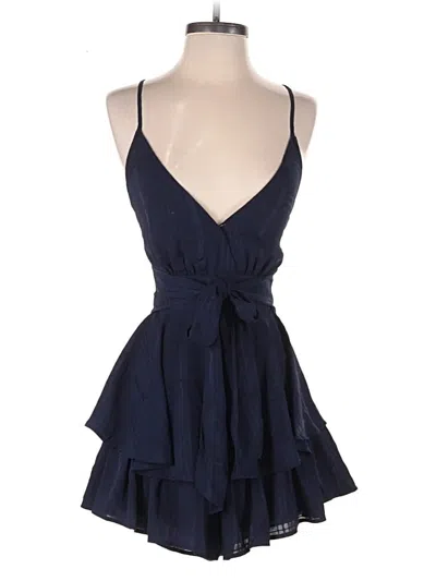 Pre-owned Polly Romper In Blue