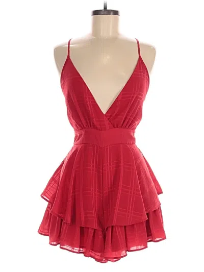 Pre-owned Polly Romper In Red