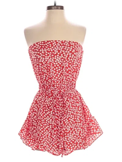 Pre-owned Polly Romper In Red