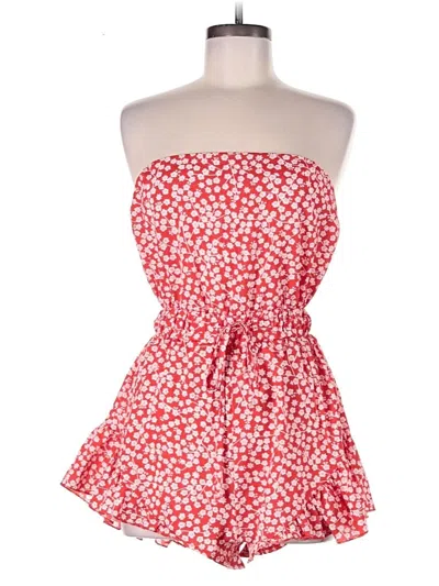 Pre-owned Polly Romper In Red