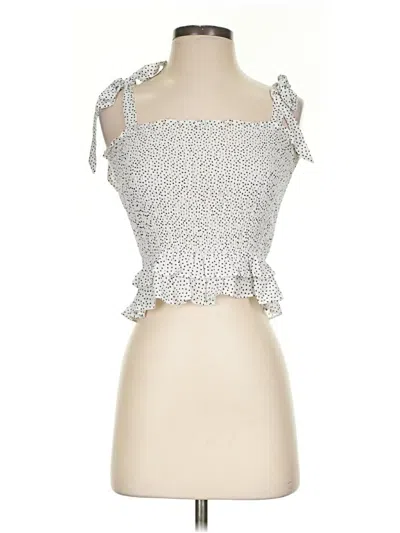 Pre-owned Polly Sleeveless Blouse In Silver