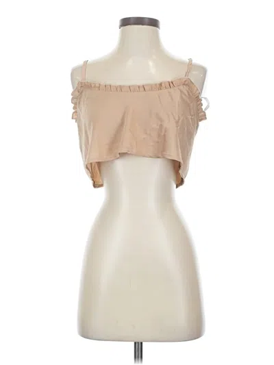 Pre-owned Polly Sleeveless Blouse In Tan