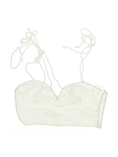 Pre-owned Polly Tank Top White Strapless Neckline Tops