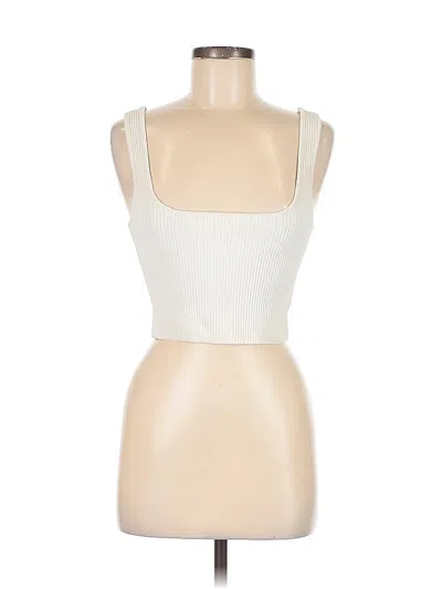 Pre-owned Polly Tube Top Ivory Strapless Neckline Tops In White