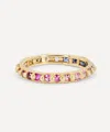 Polly Wales 18ct Gold Rainbow Mixed Cut Ramona Band Ring In Gold