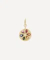 Polly Wales 18ct Gold Rainbow Sand Dollar Spinner Charm