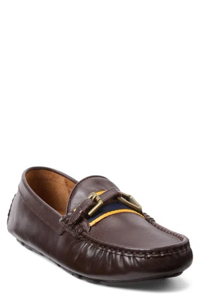 Polo Anders Buckle Bit Loafer In Dark Brown