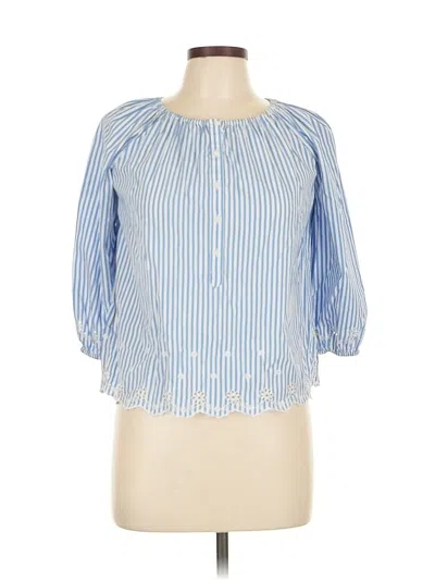 Pre-owned Polo By Ralph Lauren 3/4 Sleeve Blouse In Blue