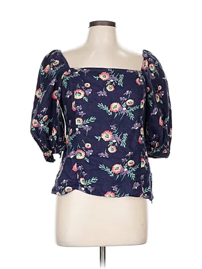 Pre-owned Polo By Ralph Lauren 3/4 Sleeve Blouse In Blue