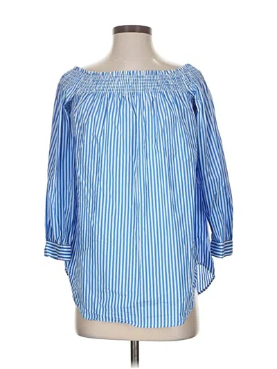 Pre-owned Polo By Ralph Lauren 3/4 Sleeve Blouse In Blue