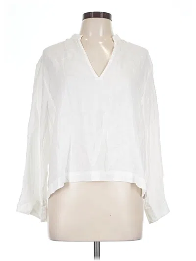 Pre-owned Polo By Ralph Lauren 3/4 Sleeve Blouse In White