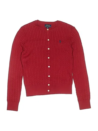 Polo By Ralph Lauren Kids' Cardigan Sweater In Red