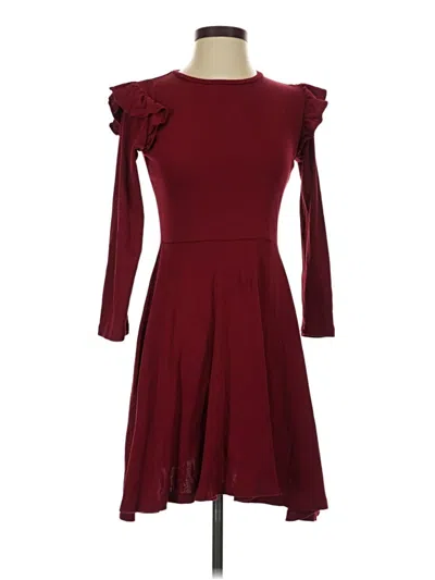 Pre-owned Polo By Ralph Lauren Cocktail Dress In Burgundy