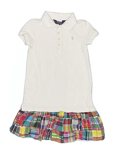 Pre-owned Polo By Ralph Lauren Kids' Dress In White
