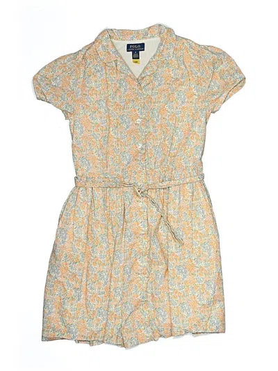 Pre-owned Polo By Ralph Lauren Kids' Dress In Yellow