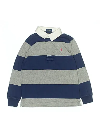 Pre-owned Polo By Ralph Lauren Kids' Long Sleeve Polo In Gray