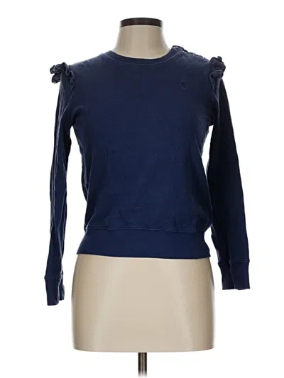 Pre-owned Polo By Ralph Lauren Long Sleeve Top Blue Boatneck Tops