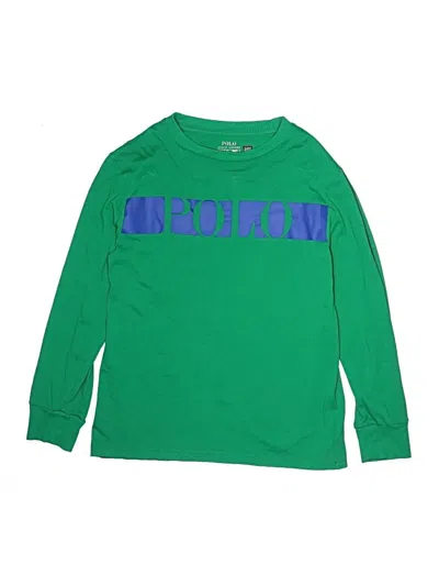 Pre-owned Polo By Ralph Lauren Kids' Long Sleeve T-shirt In Green